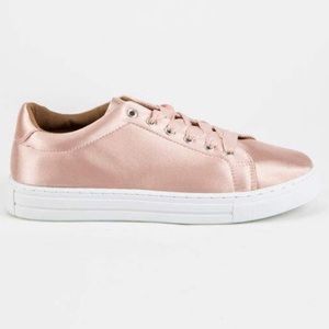 NWT Pink Satin sneakers